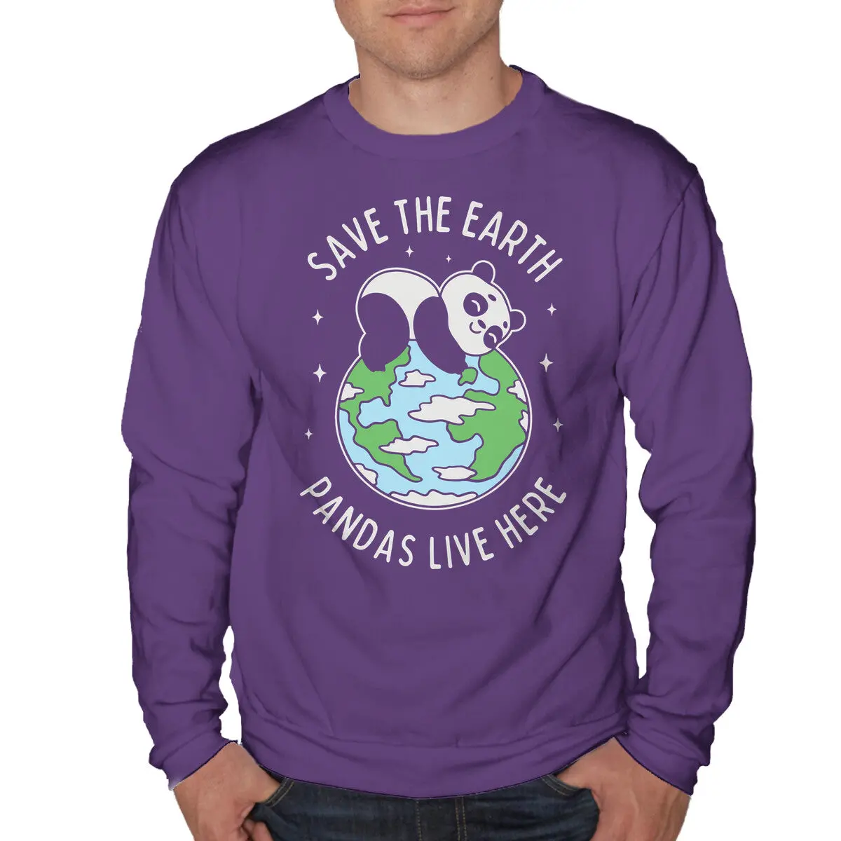 Eco-Conscious Sweatshirt Featuring Panda Conservation Message - Image 10