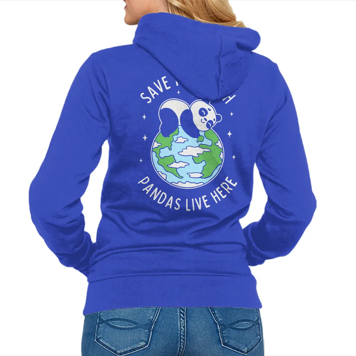 Eco-Conscious Zip-Up Sweatshirt Featuring Panda Conservation Art - Image 7
