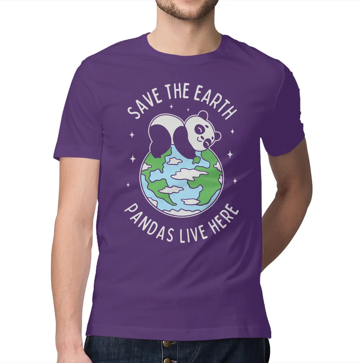 Panda Conservation Cotton T-Shirt for Men - Image 13