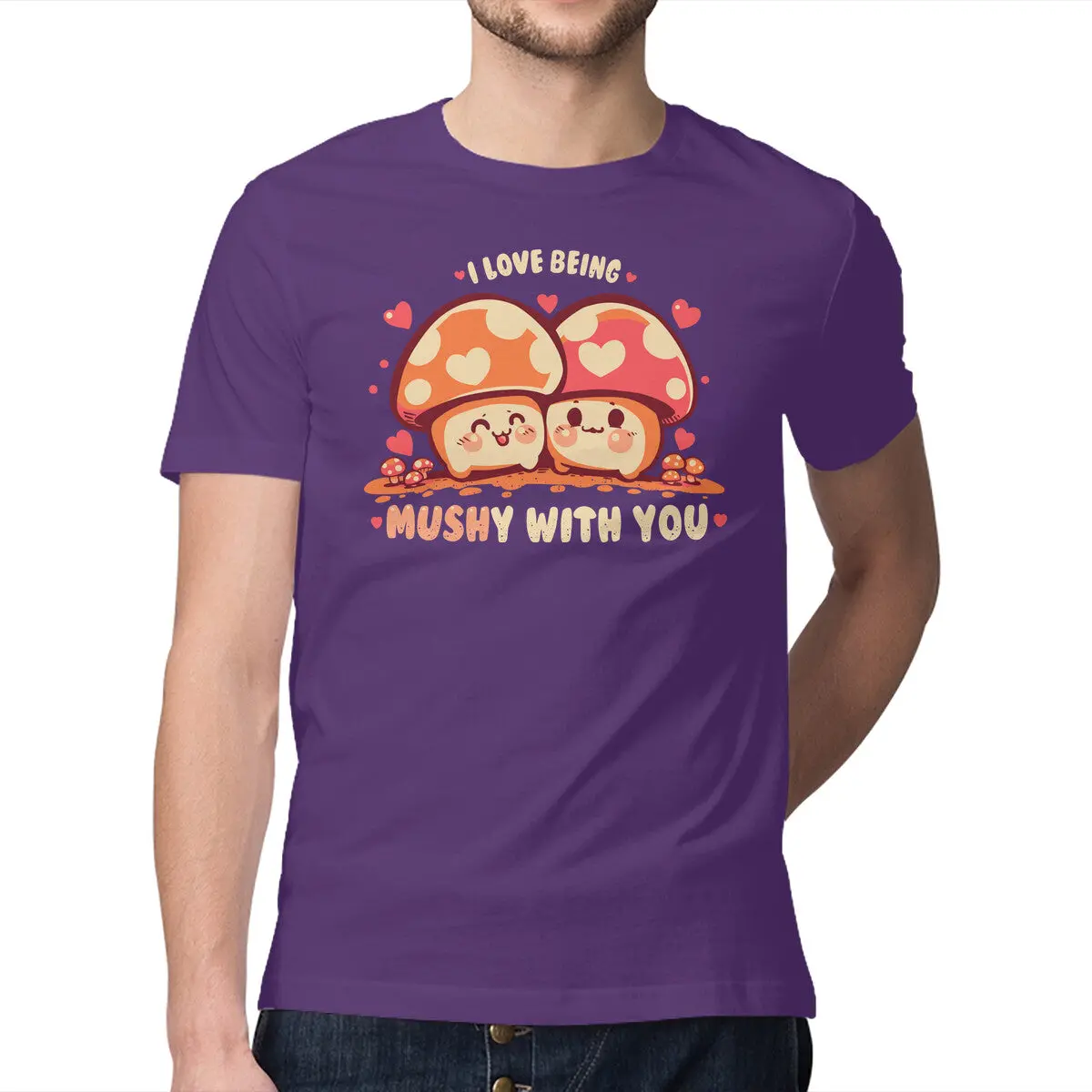 Soft Cotton Men's Tee – 'Being Mushy With You' - Image 17