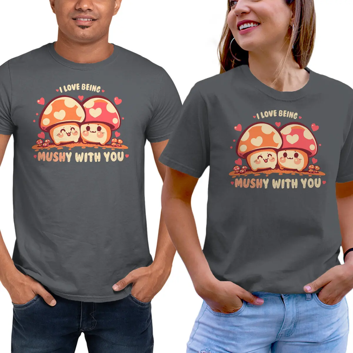 Playful Unisex Basic T-Shirt – 'Being Mushy With You' - Image 13