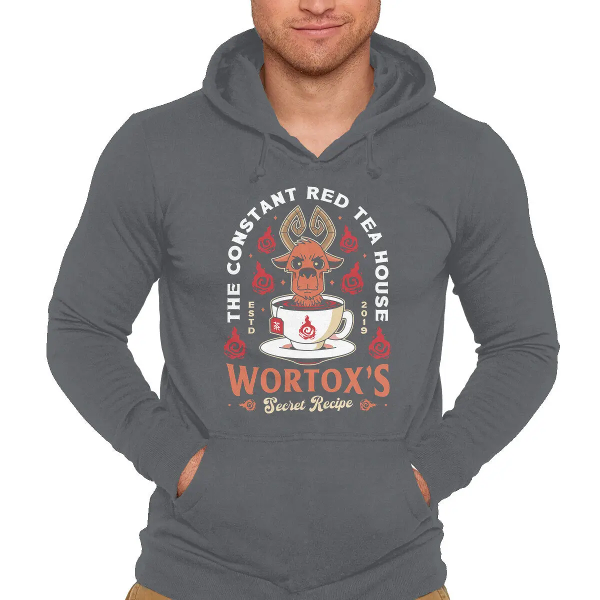 Wortox Red Tea Logo Pullover Sweatshirt - Image 7