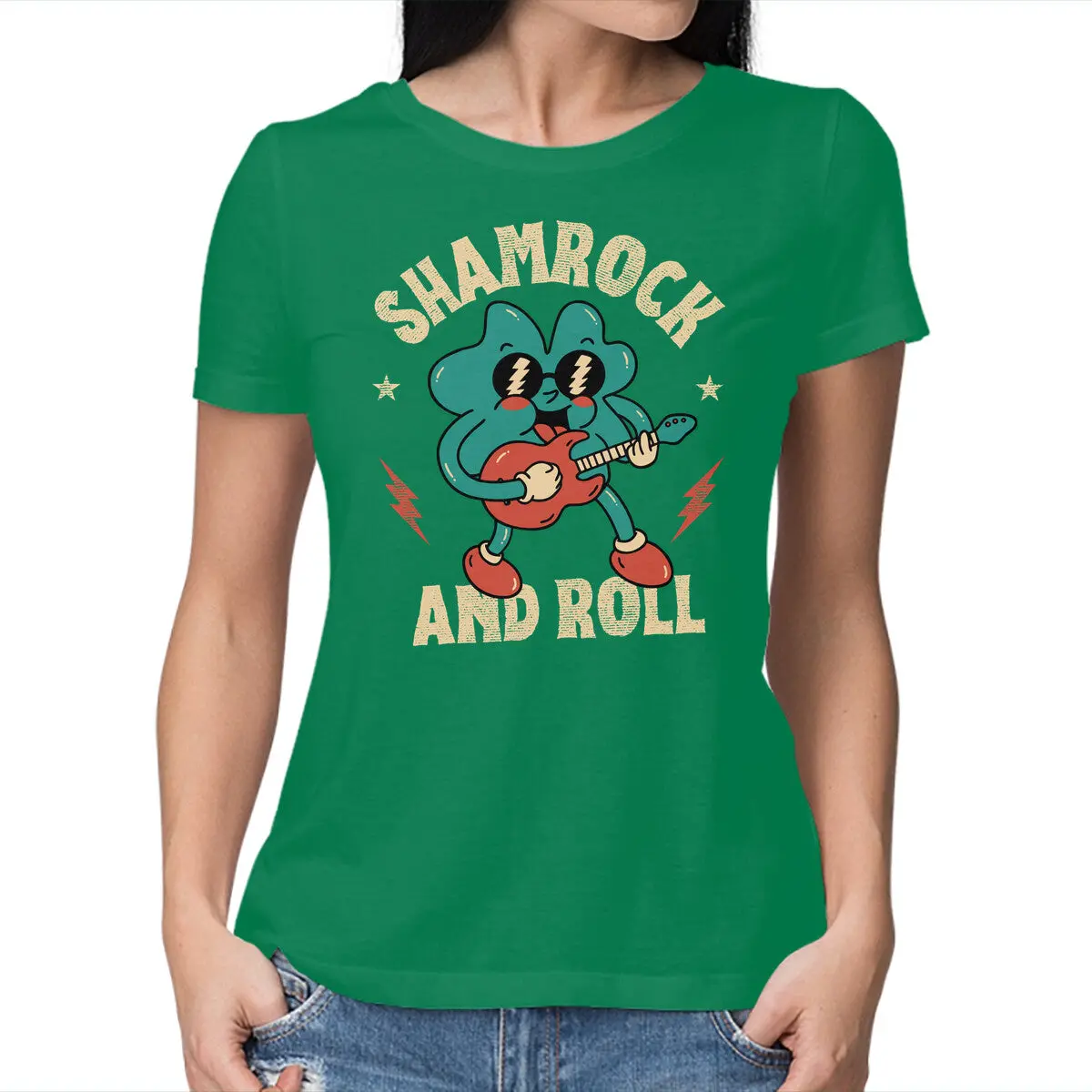 Shamrock & Roll Graphic T-Shirt for Women - Image 9