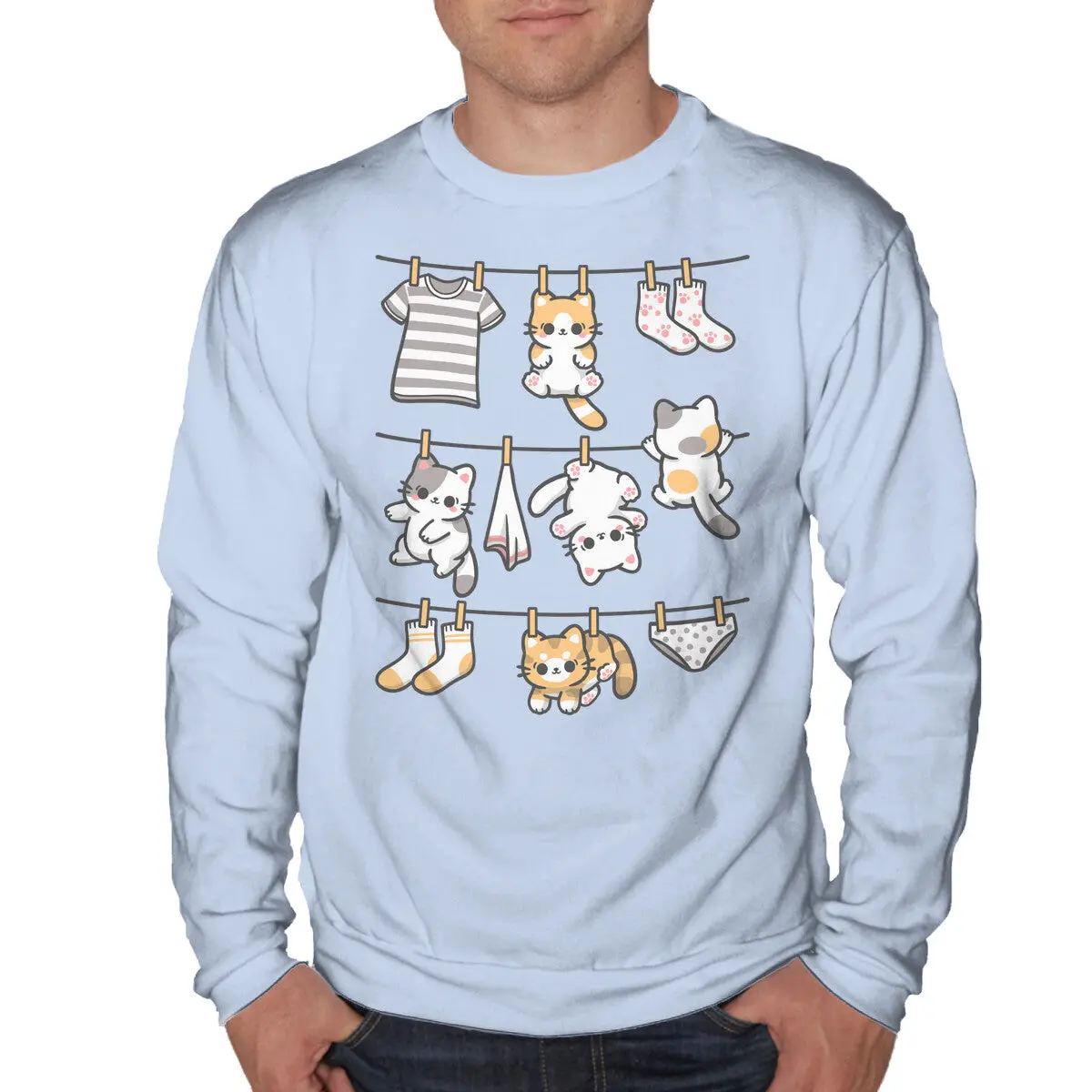 Adorable Kitten Sweatshirt for Laundry Day - Image 4