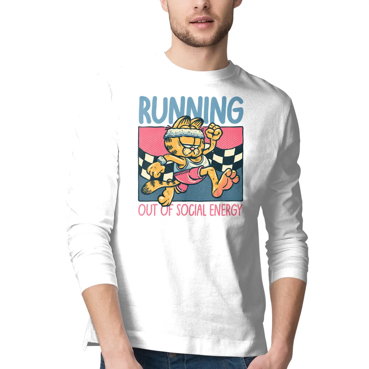 Long Sleeve Men's Tee – Social Energy Depletion - Image 7