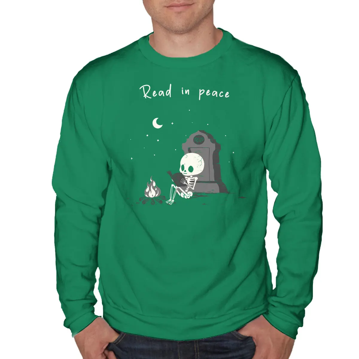 Skeleton Reading Sweatshirt - Image 7