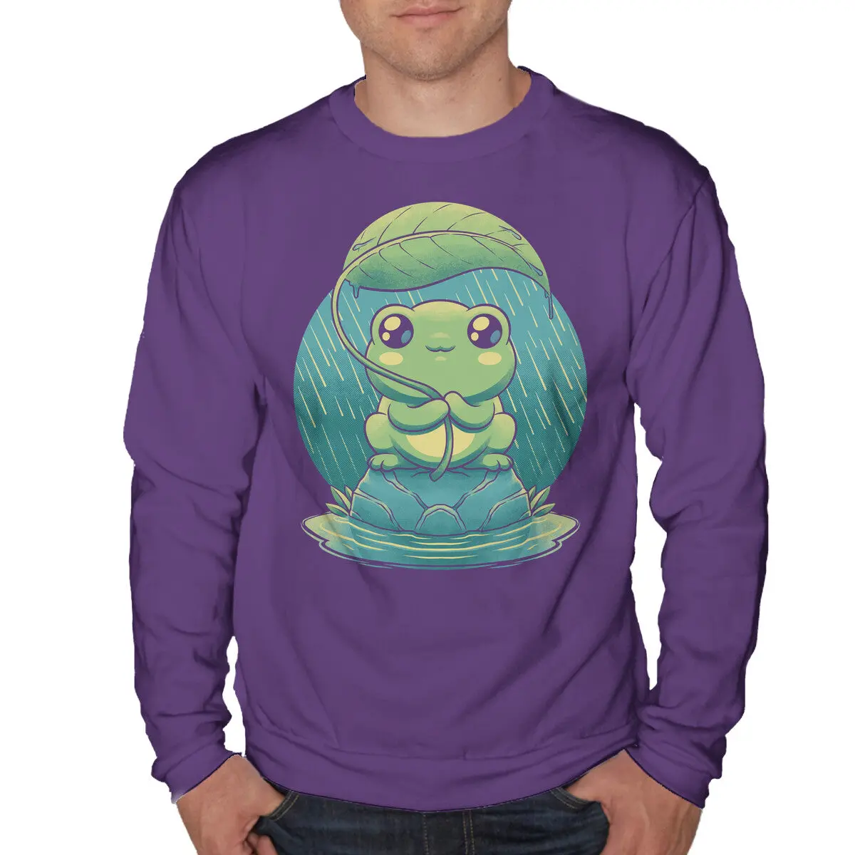 Cute Frog Rainy Day Sweatshirt - Image 10