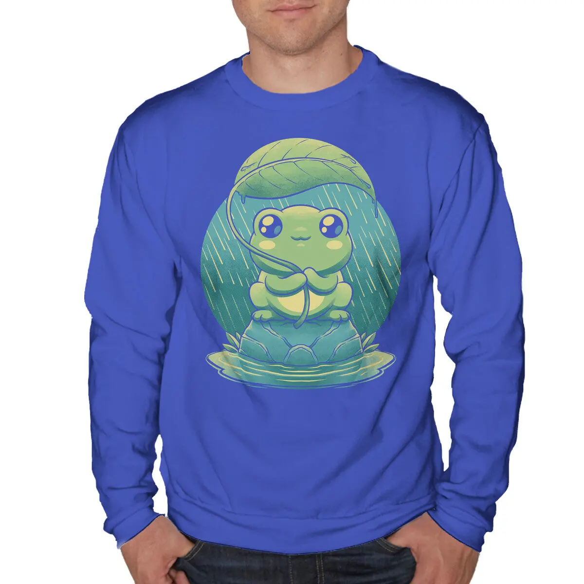 Cute Frog Rainy Day Sweatshirt - Image 7