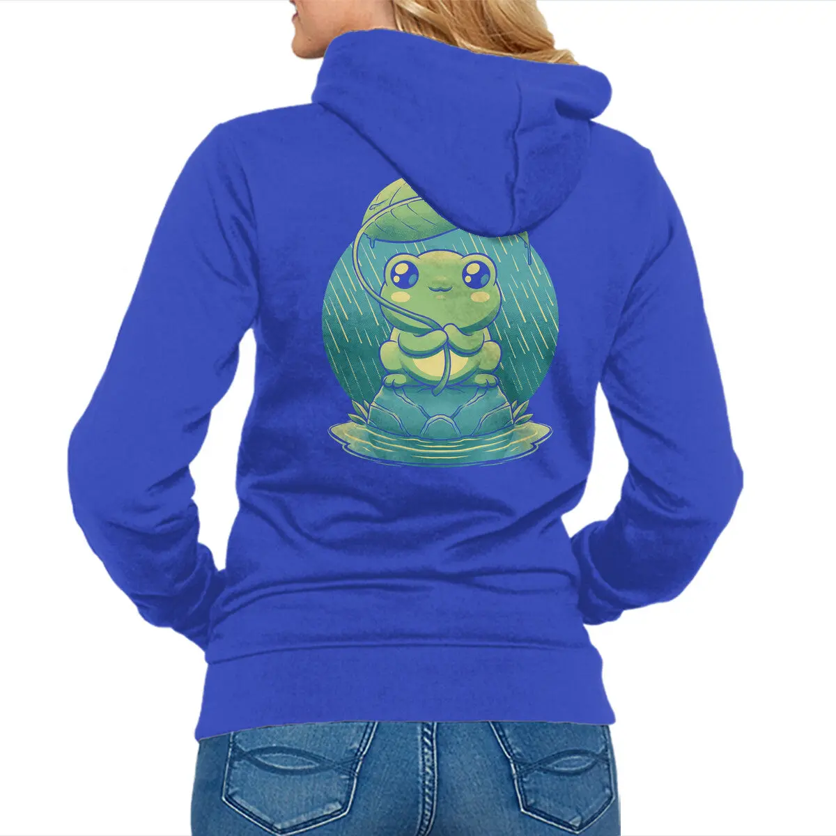 Cute Frog Zip-Up Sweatshirt for Rainy Days - Image 7