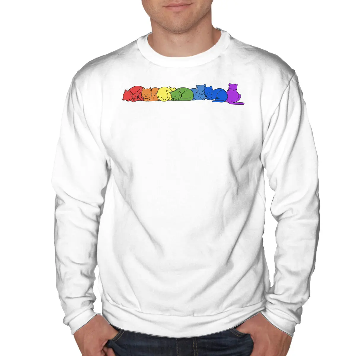 Rainbow Cat Pride Sweatshirt - Image 7