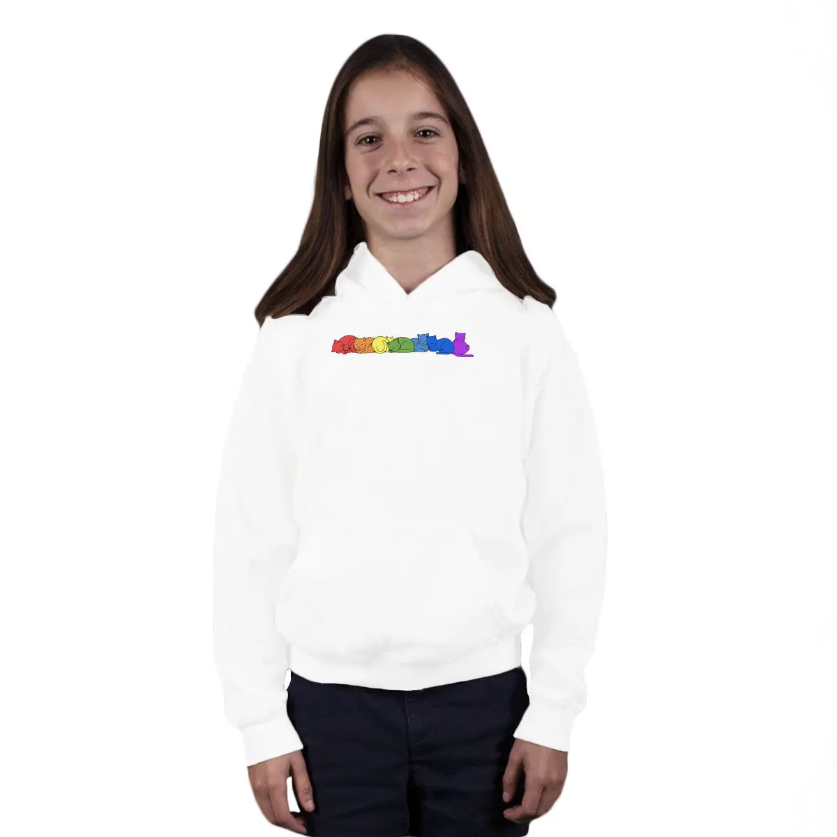 Pride-Themed Cat Sweatshirt for Teens - Image 7