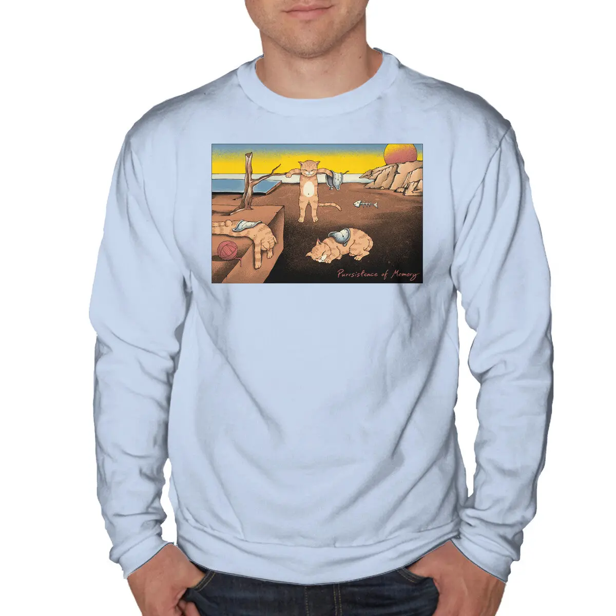 Purrsistence of Memory Sweatshirt - Image 7