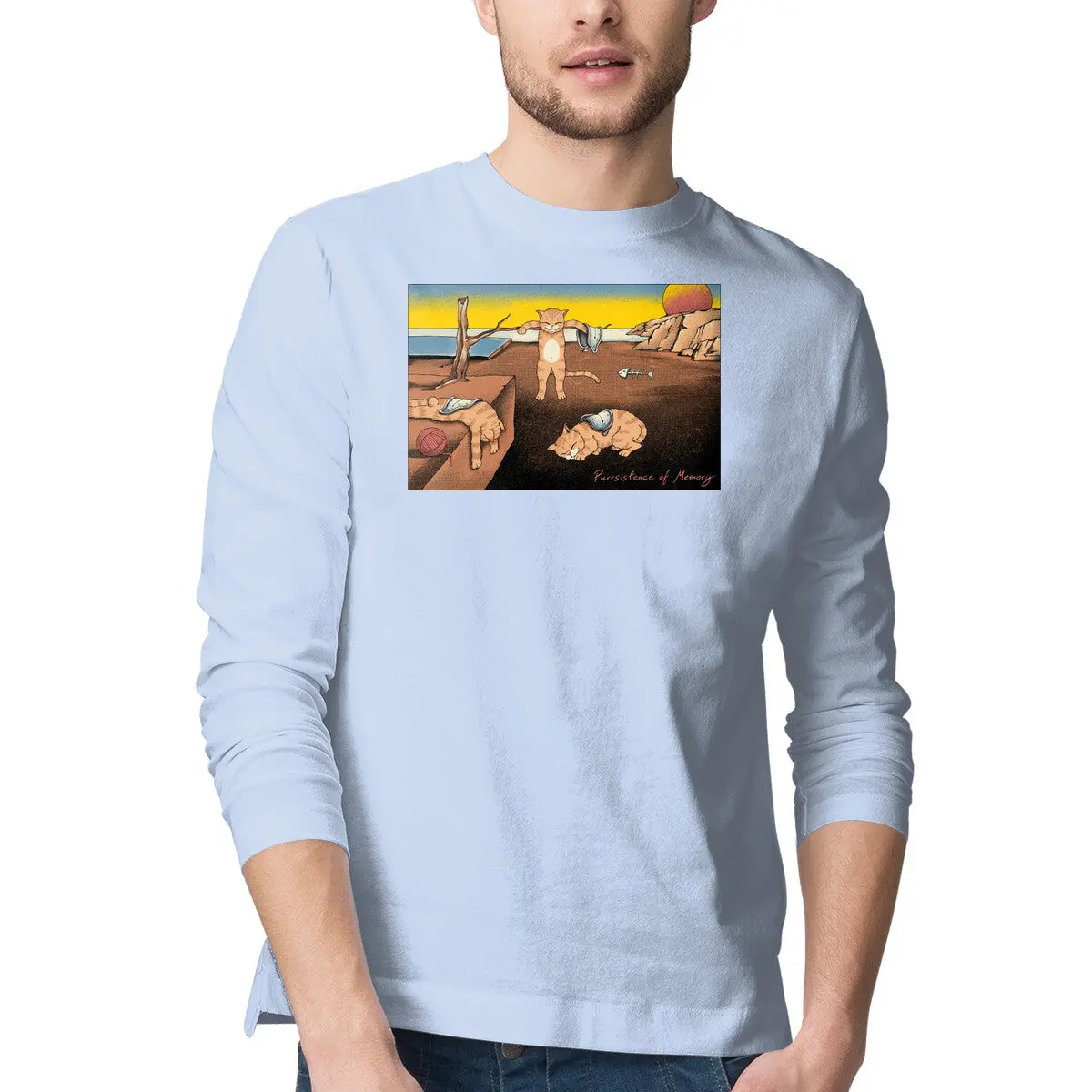 Cat-Themed Long-Sleeve T-Shirt - Image 7