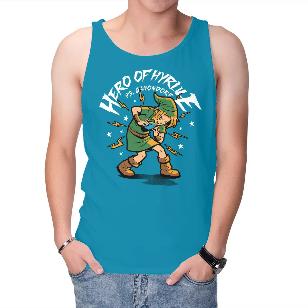 Hero-Themed Gaming & Music Comic Tank Top - Image 10
