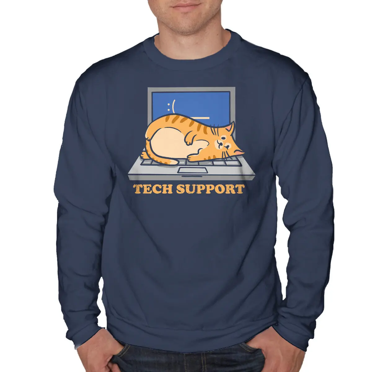 Tech Support Cat Sweatshirt - Image 4