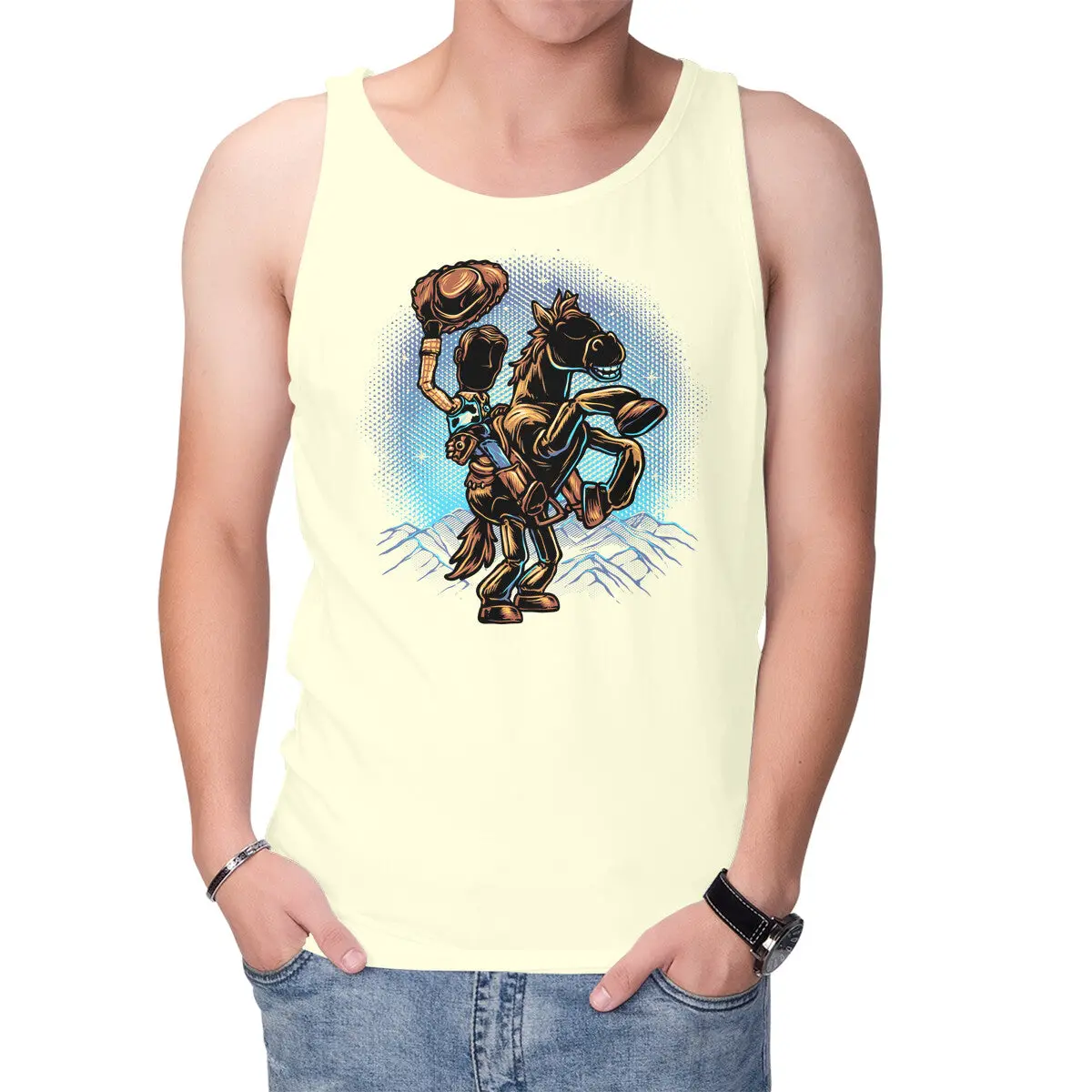 Cowboy and Noble Steed Graphic Tank Top - Image 10
