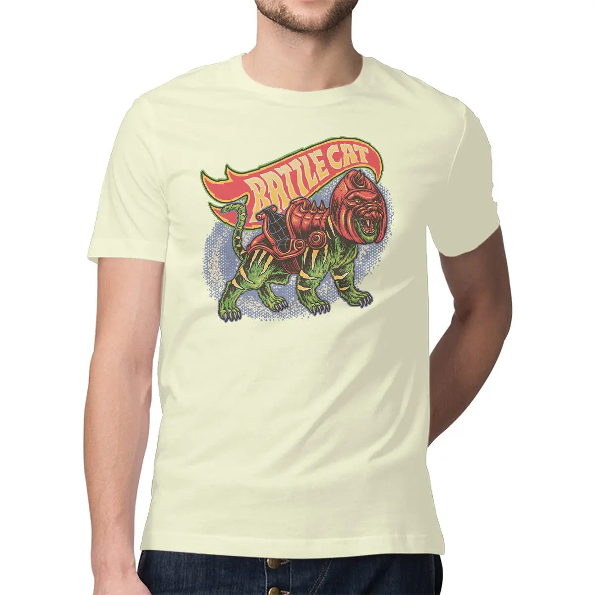 Brave Battle Cat Premium T-Shirt for Men - Image 17