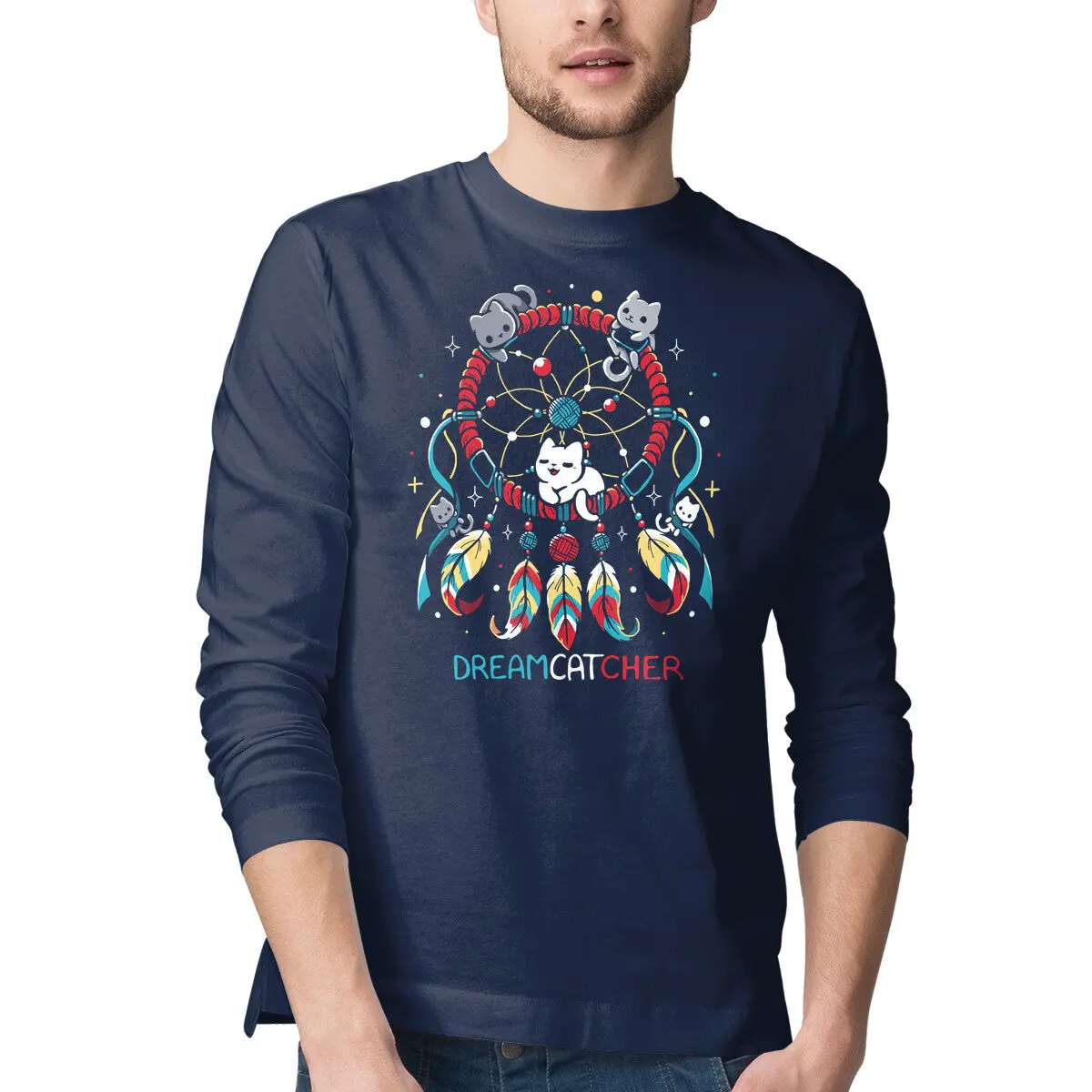 Dreamcatcher Long-Sleeve T-Shirt for Men - Image 4