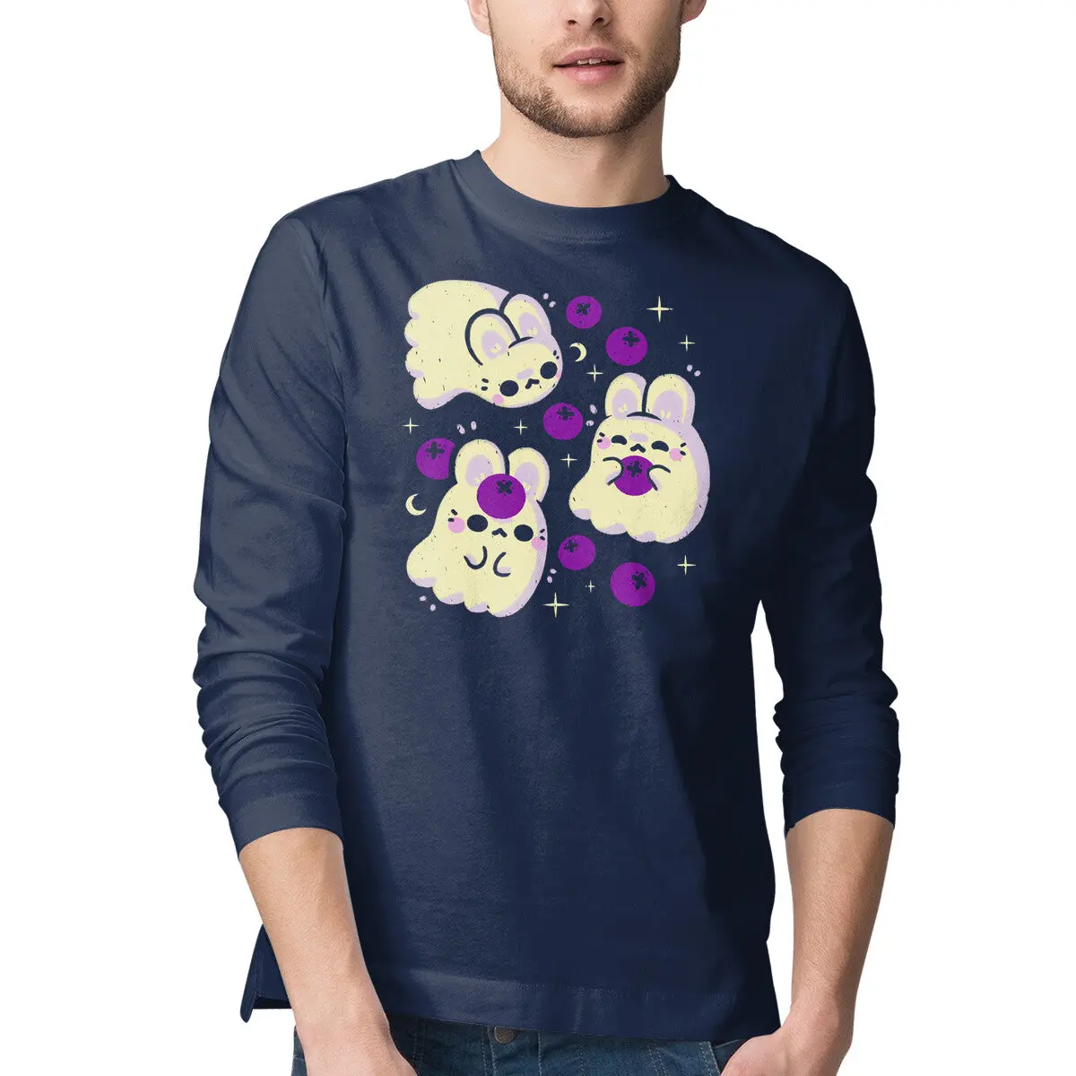 Adorable Bunny Ghost Design Tee - Image 4