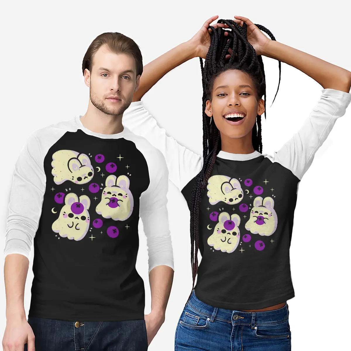 Cute Bunny Ghosts 2