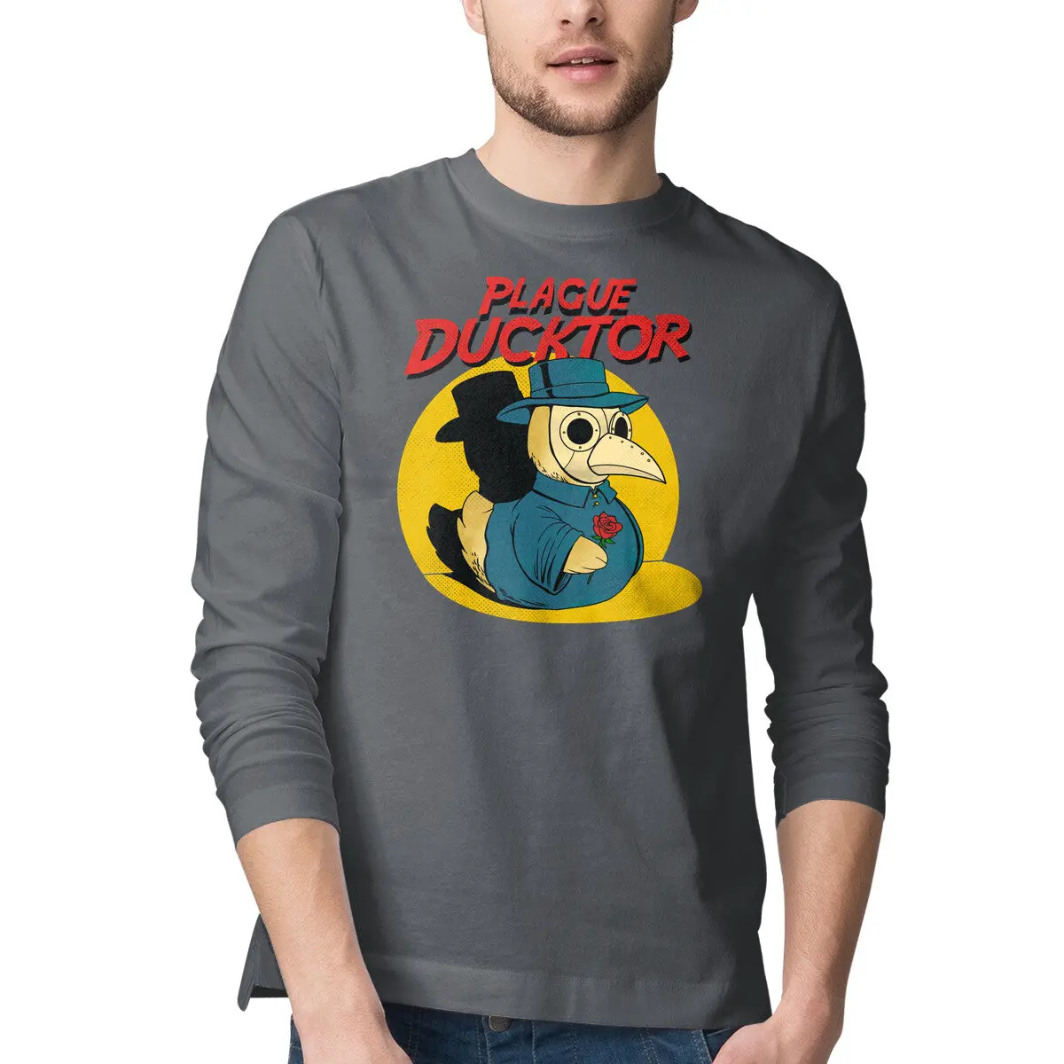 Plague Ducktor Long-Sleeve T-Shirt for Men - Image 7