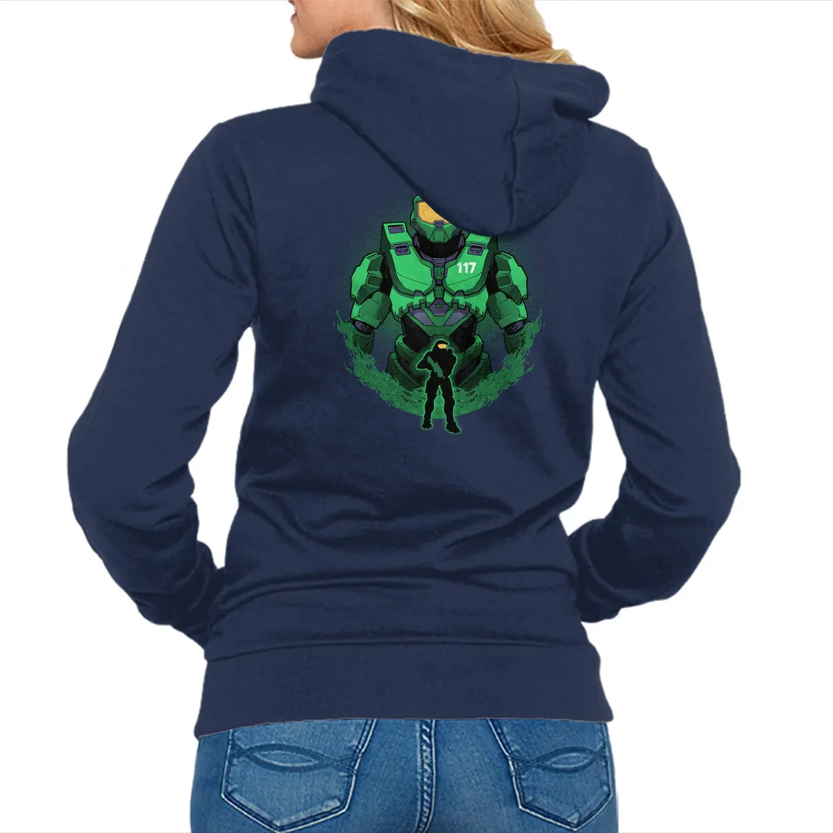 Spartan 117 Shadowwork Unisex Zip-Up Sweatshirt - Image 4