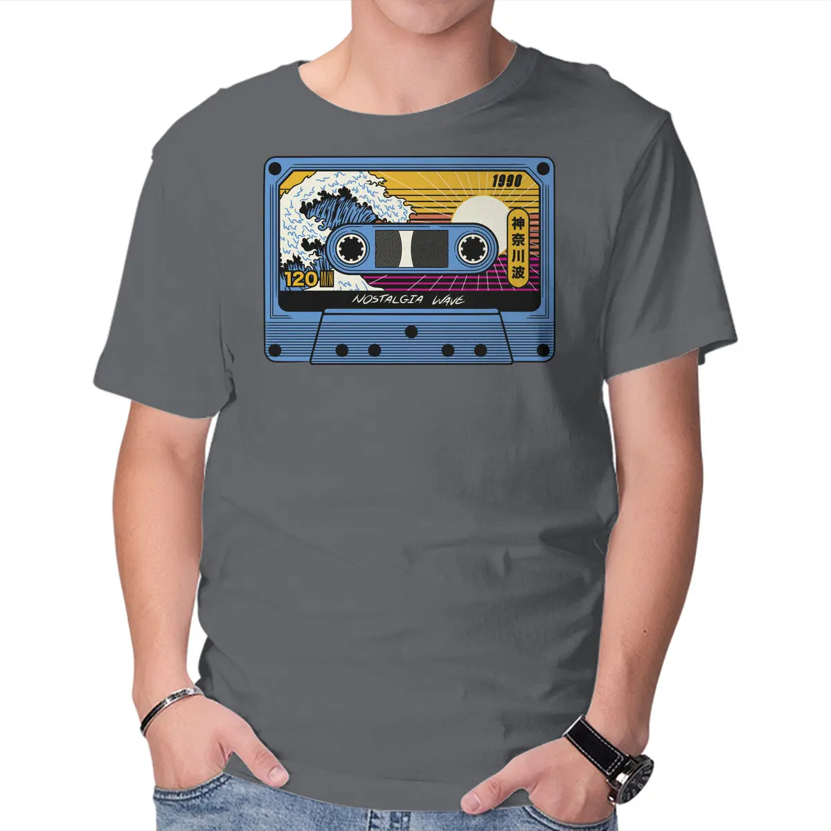Great Wave Nostalgia Graphic T-Shirt - Image 9
