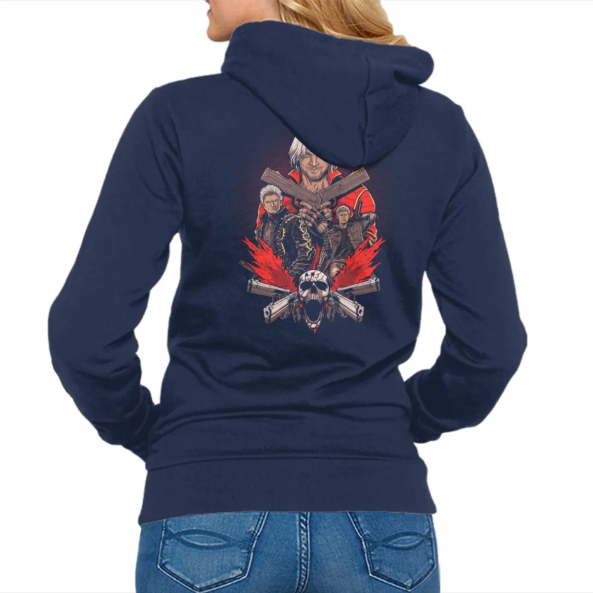 Devil-Themed Unisex Zip-Up Sweatshirt - Image 4