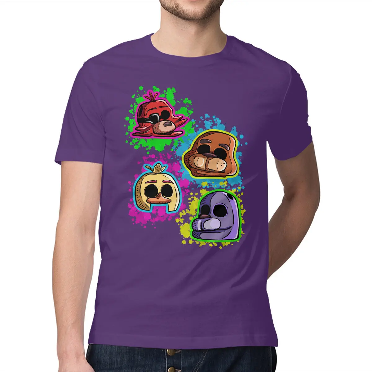 Premium Five Nights Heads T-Shirt for Men - Image 13