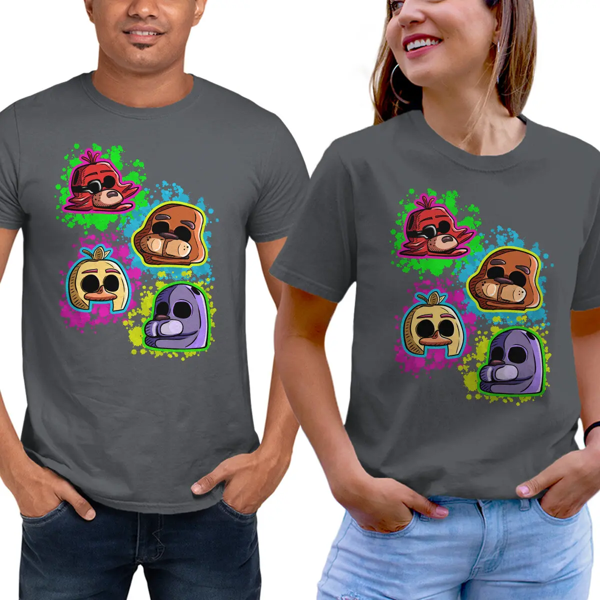 Five Nights Heads Graphic T-Shirt - Image 9