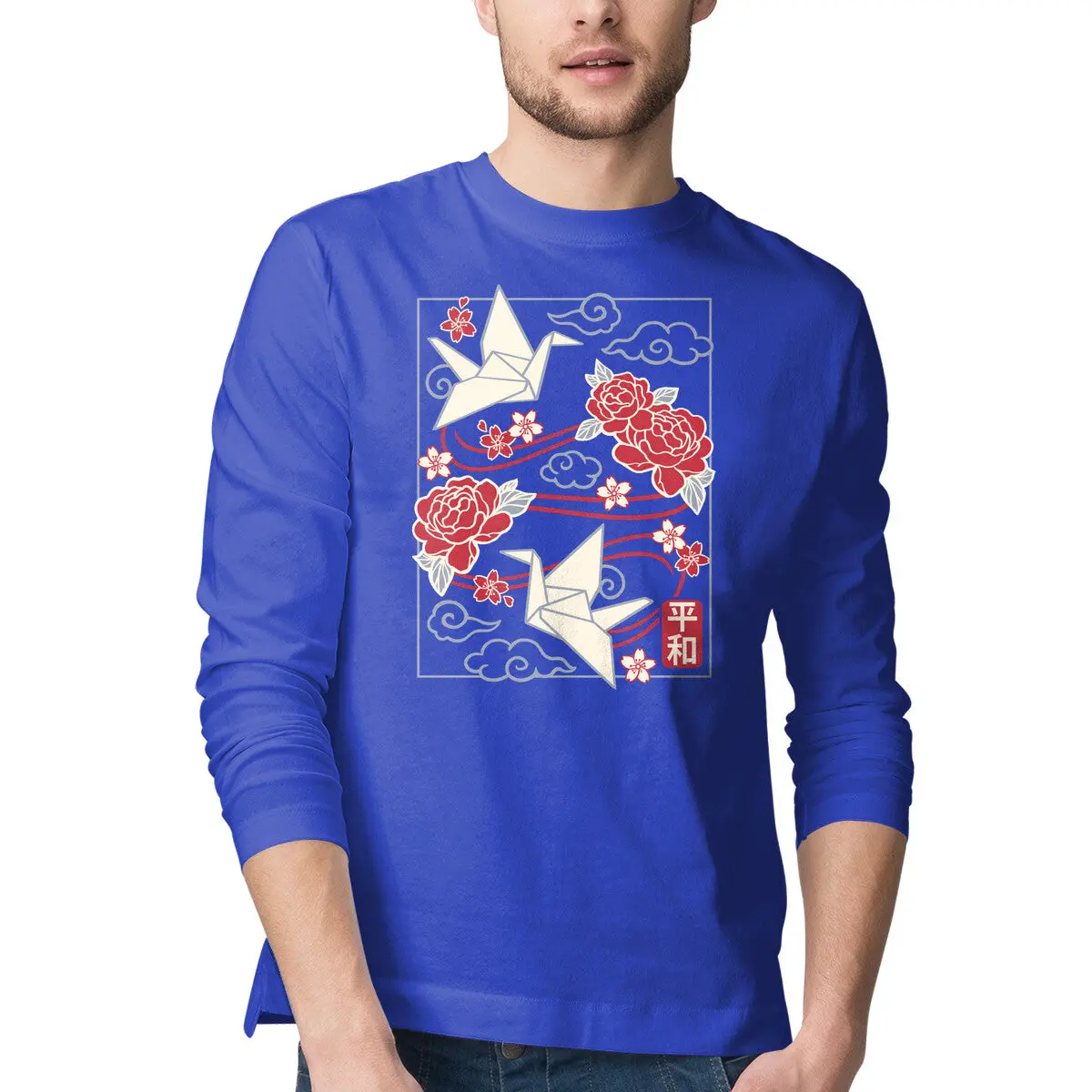 Peace Crane Long-Sleeve T-Shirt - Image 7