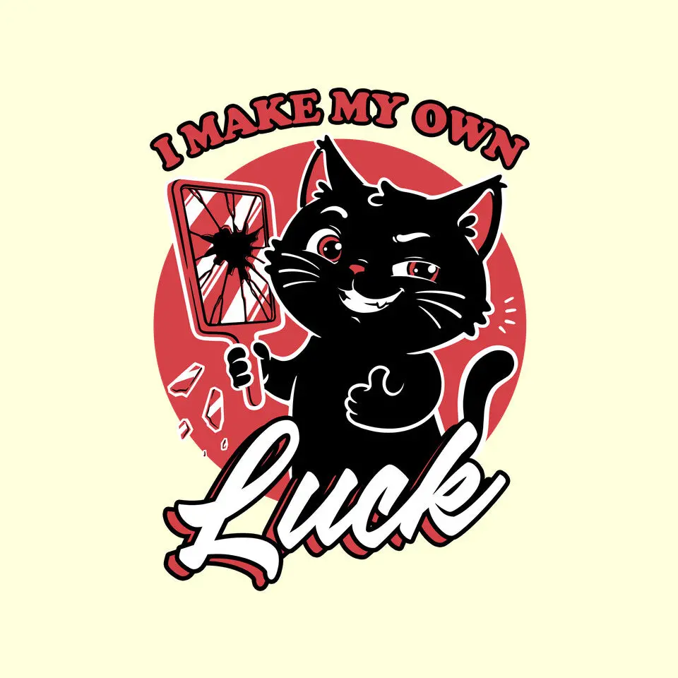 Black Cat Mirror Luck 12