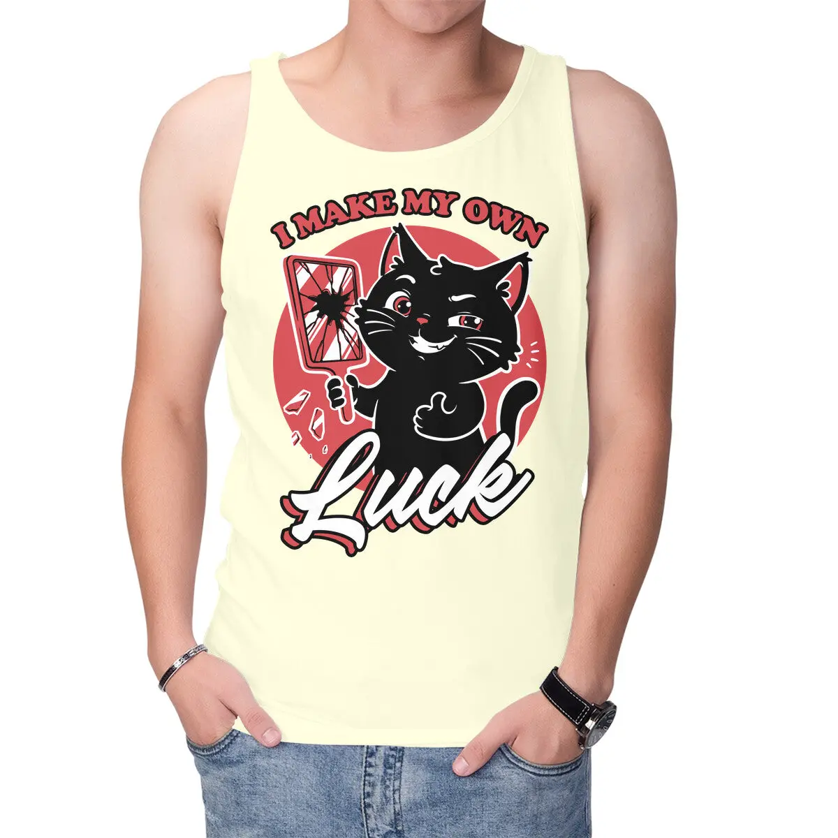 Black Cat Luck Mirror T-Shirt - Image 10