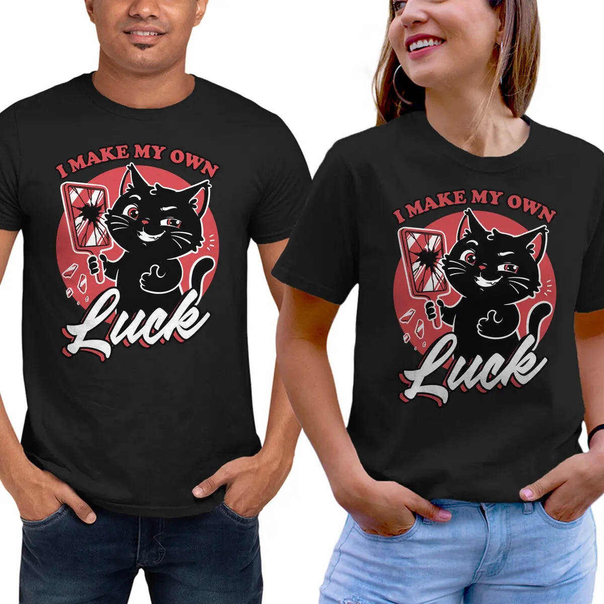 Black Cat Mirror Luck 1