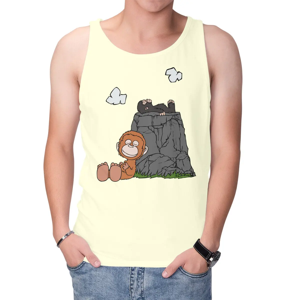 Sleeping Punch Kun Unisex Tank Top - Image 7