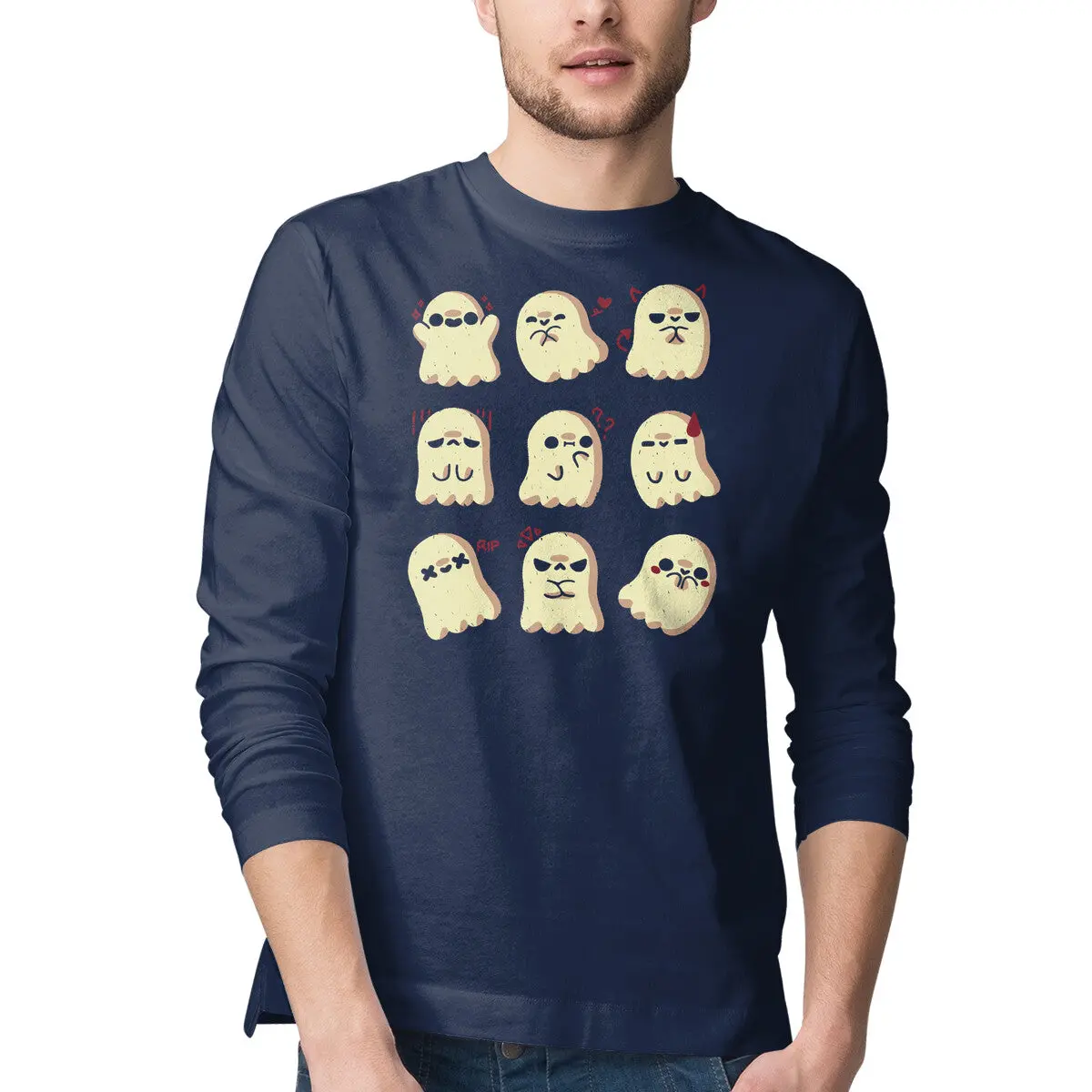 Playful Ghost Expression T-Shirt - Image 4