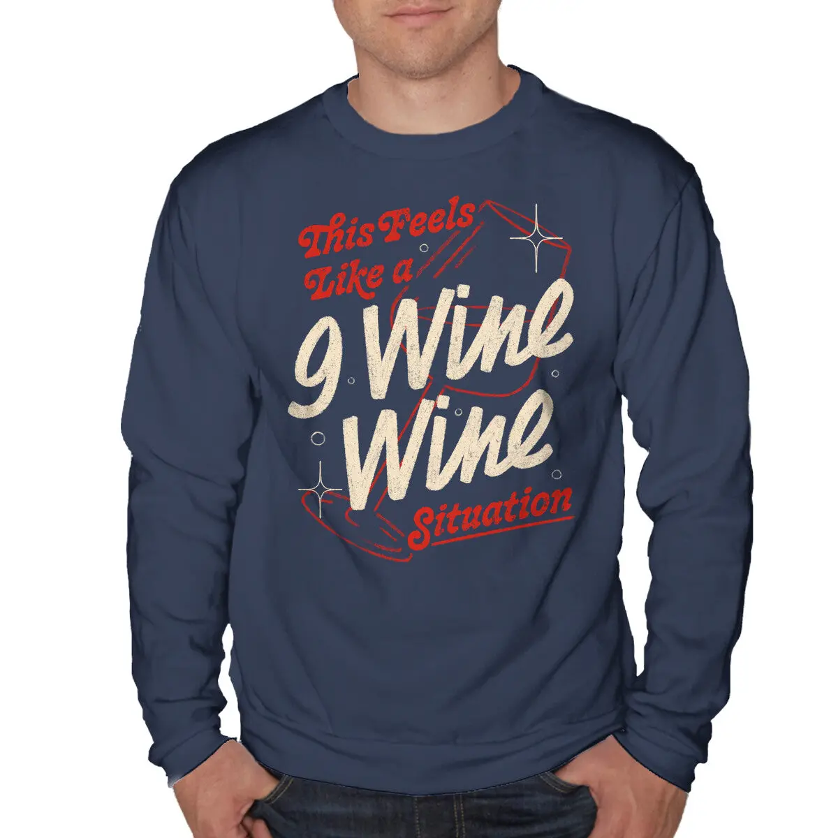 Wine-Themed Unisex Crew Neck Sweatshirt - Image 4