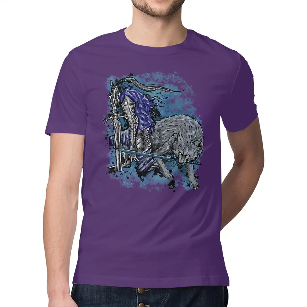Premium Fantasy Gaming T-Shirt Featuring Sif and Artorias - Image 17