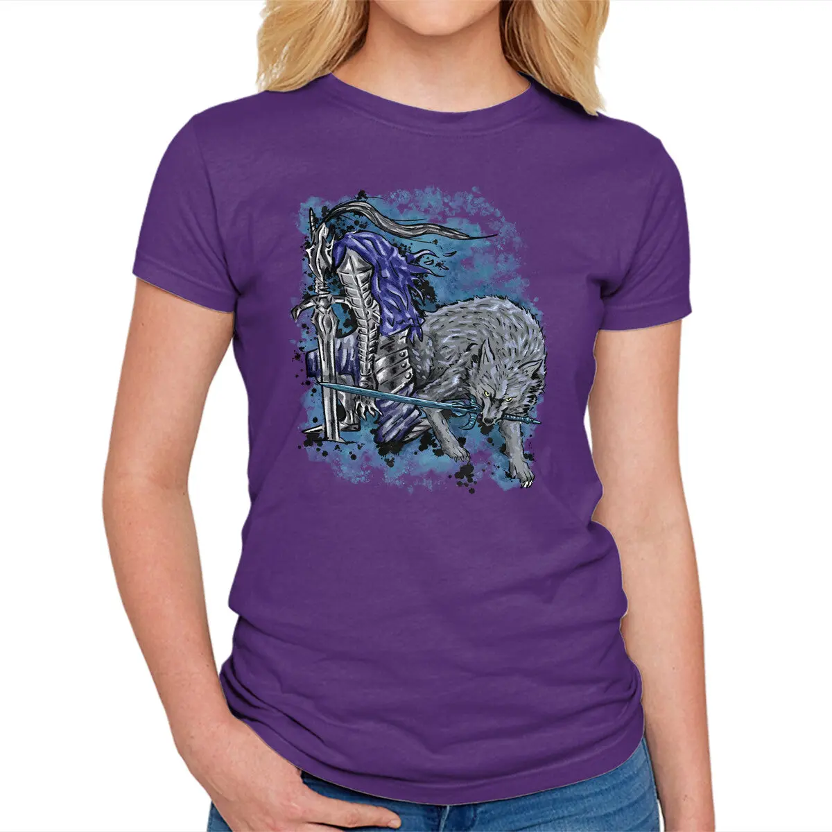 Sif and Artorias Themed Women's Fitted T-Shirt - Image 17