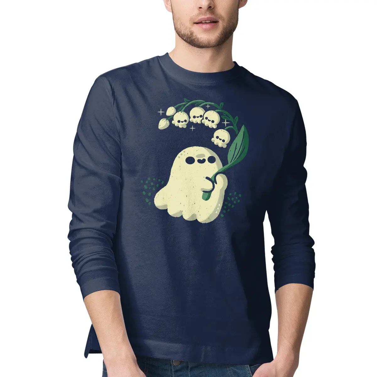 Ghost Meets Lily of the Valley Graphic Tee - Image 4