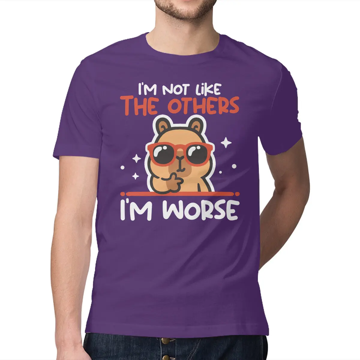 I'm Worse Capybara Humor Tee - Image 13
