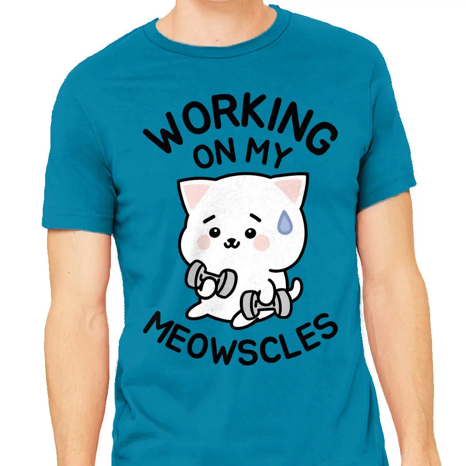 Cat-Themed Fitness T-Shirt for Men - Image 9