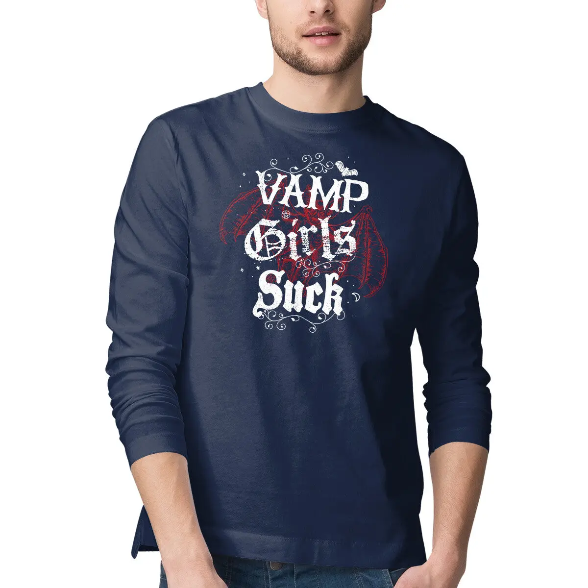 Vampire-Themed Graphic Tee for Men - Image 4