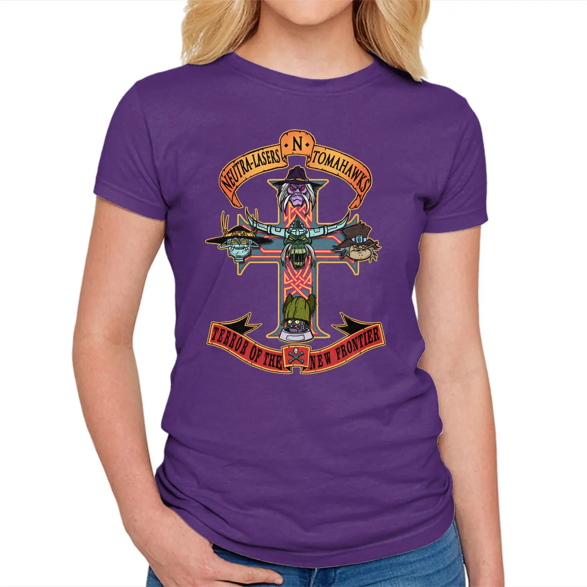Terror of the New Frontier Women's Fitted Tee - Image 17