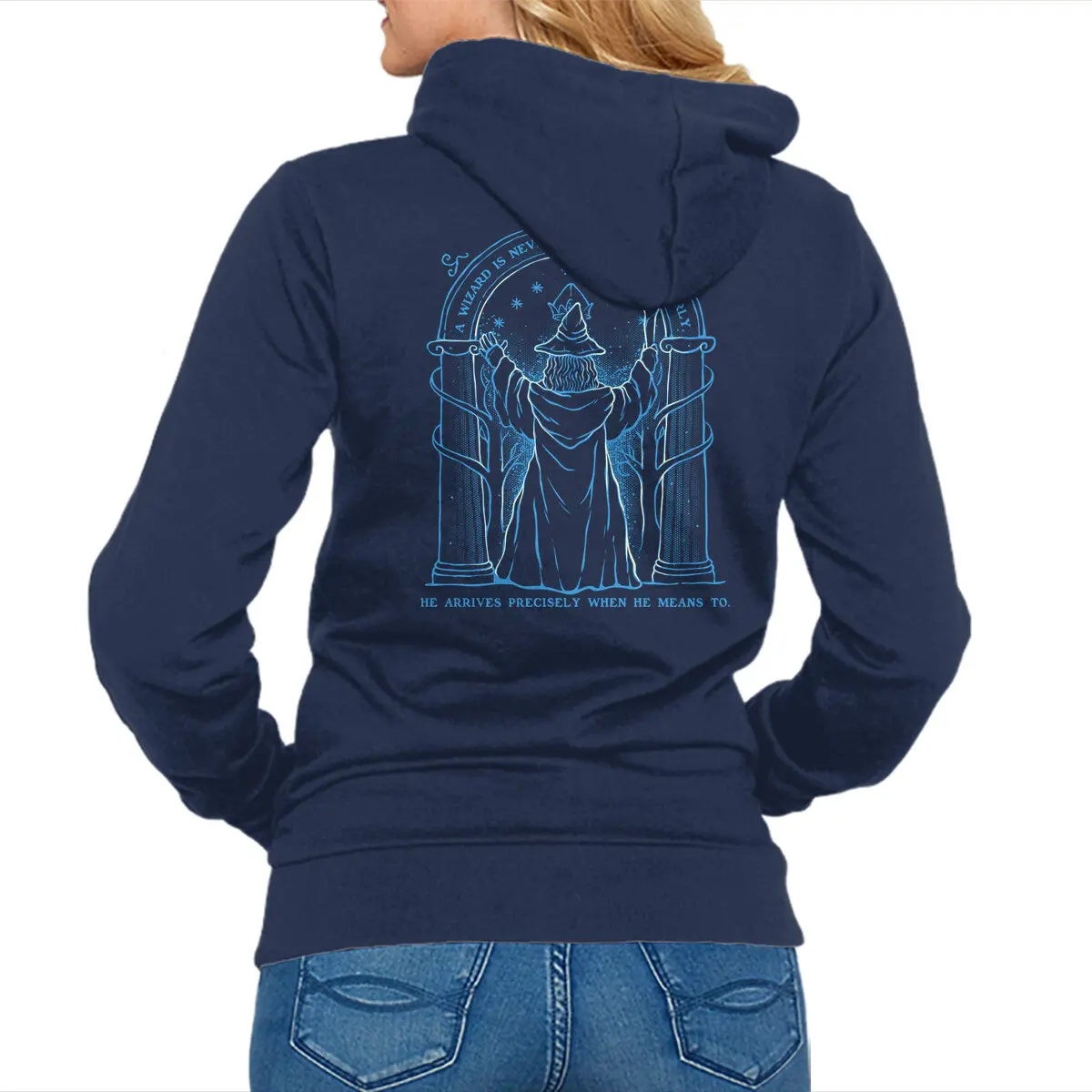 Unisex Zip-Up Sweatshirt – 'Arrives When He Means To' - Image 4