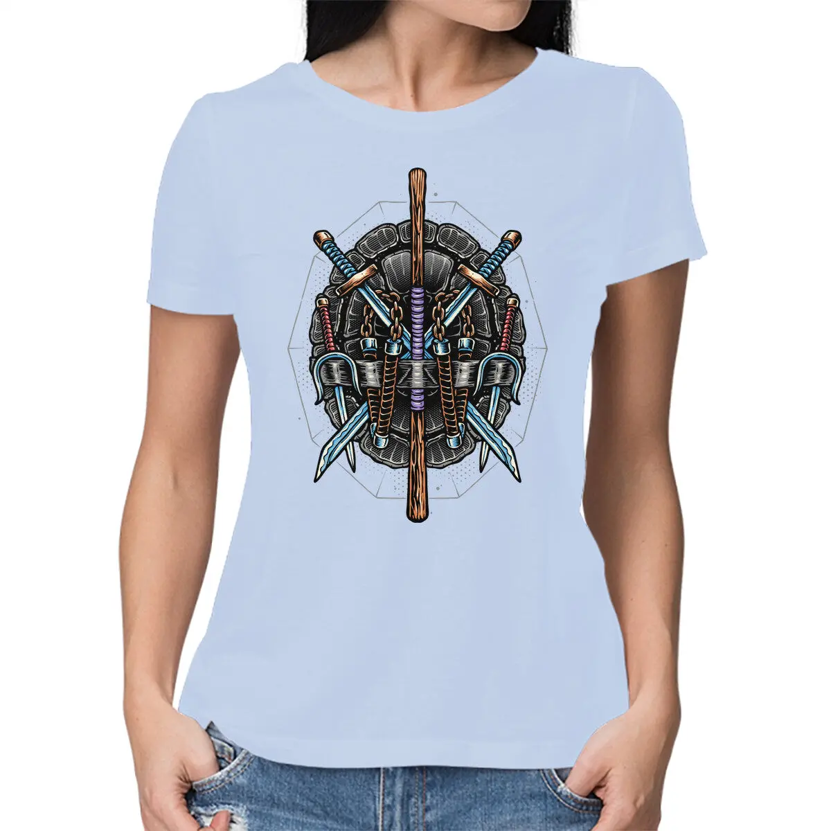 Ninja Turtle Inspired Women's Basic T-Shirt - Image 13