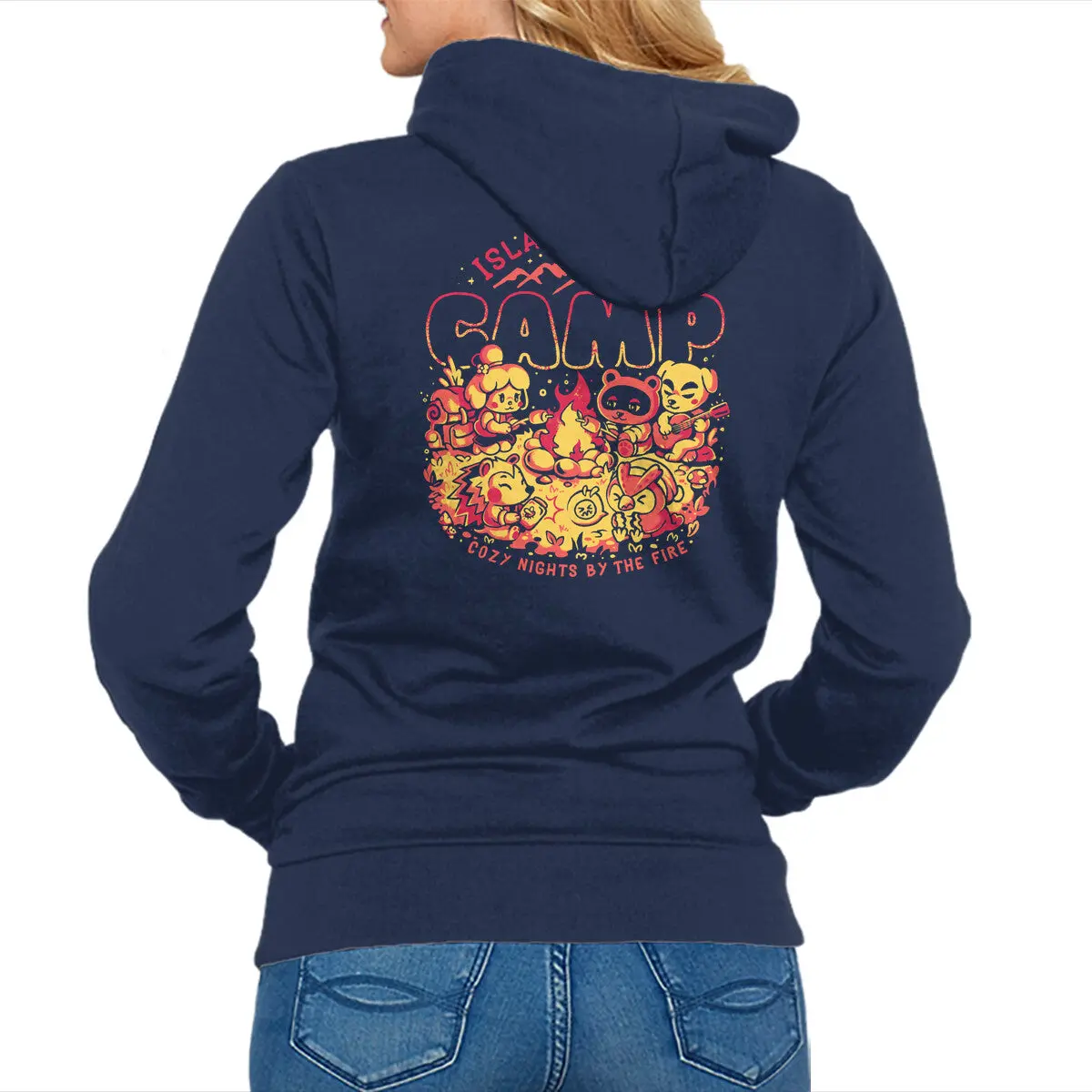 Island Night Theme Zip-Up Sweatshirt - Image 4