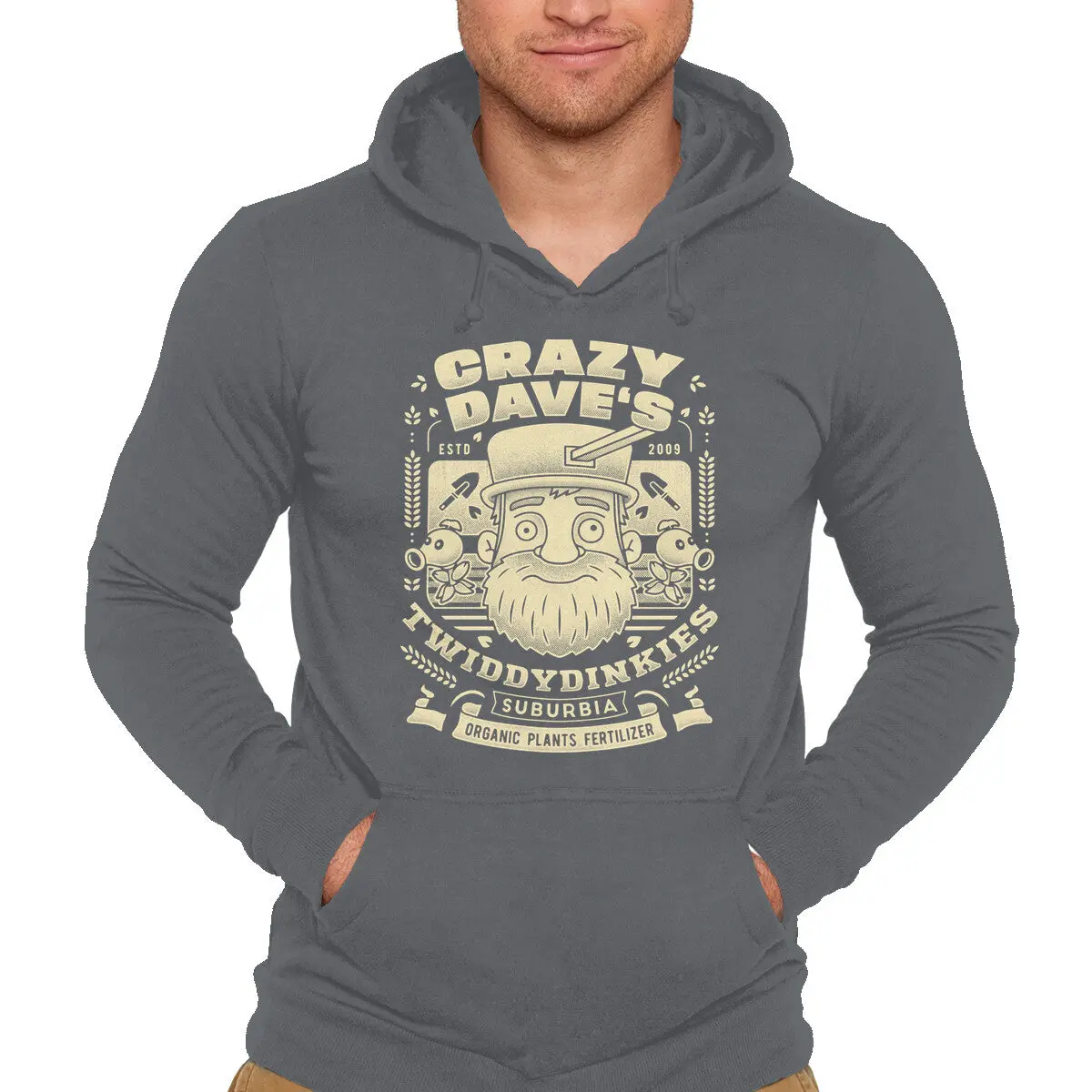Grunge-Style Unisex Pullover with Crazy Dave Logo - Image 7