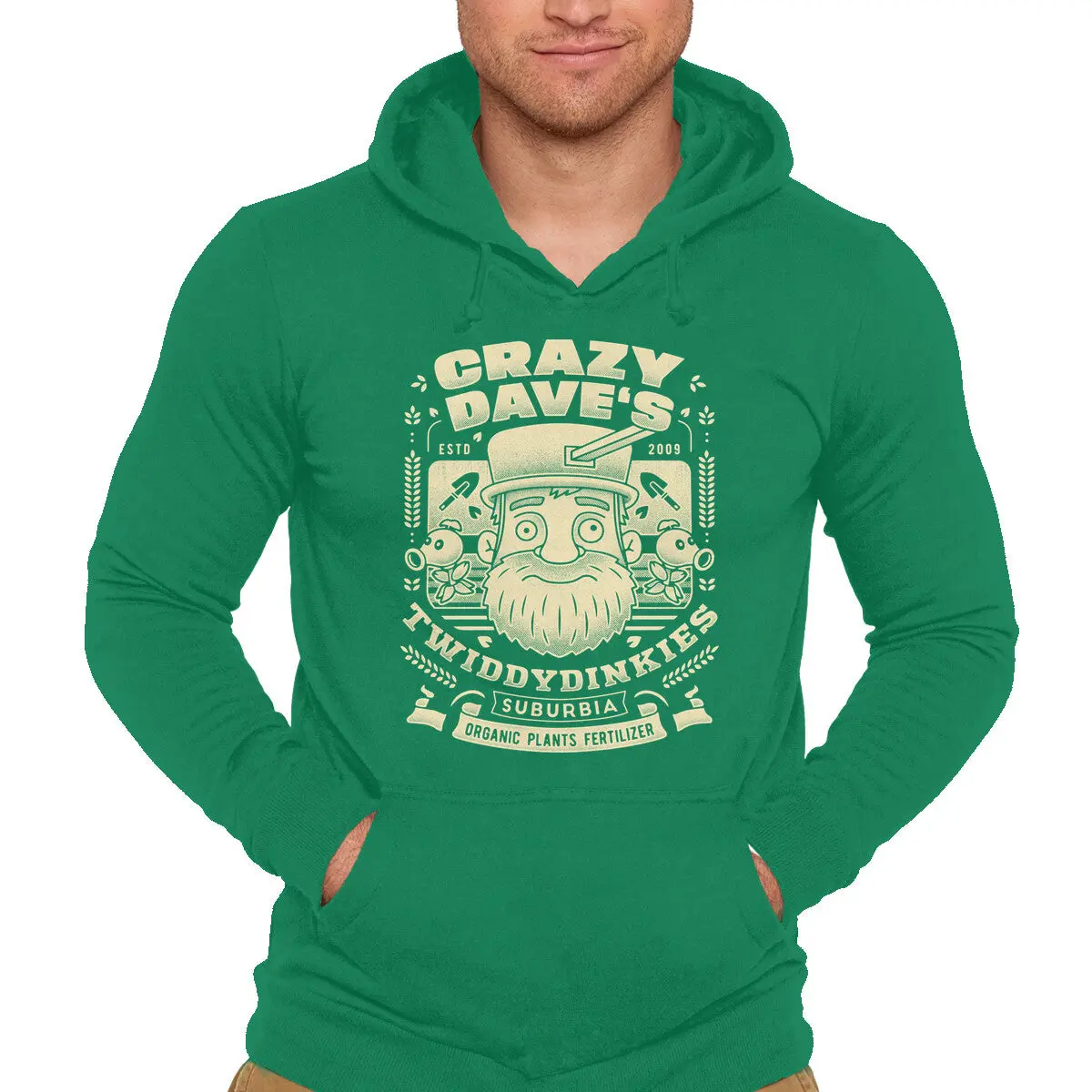 Grunge-Style Unisex Pullover with Crazy Dave Logo - Image 10
