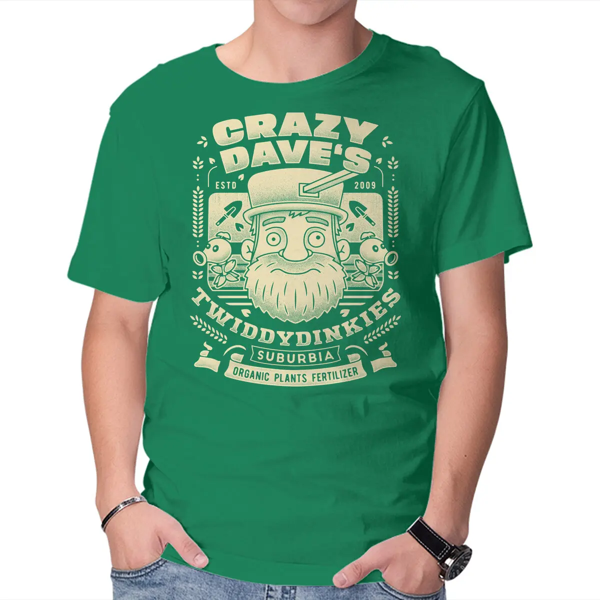 Crazy Dave Grunge Emblem T-Shirt - Image 17